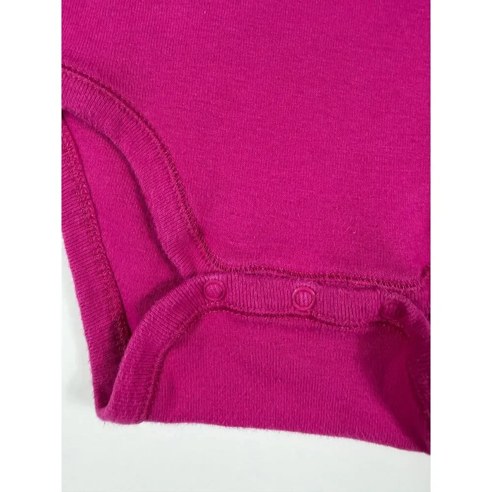 Tea Collection Long Sleeve Cotton Bodysuit Pink Size 12–18 Months